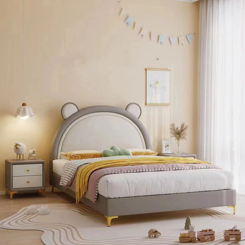 儿童床卡通床迪士尼风双人床软床皮艺床实木卧室男孩女孩公主床