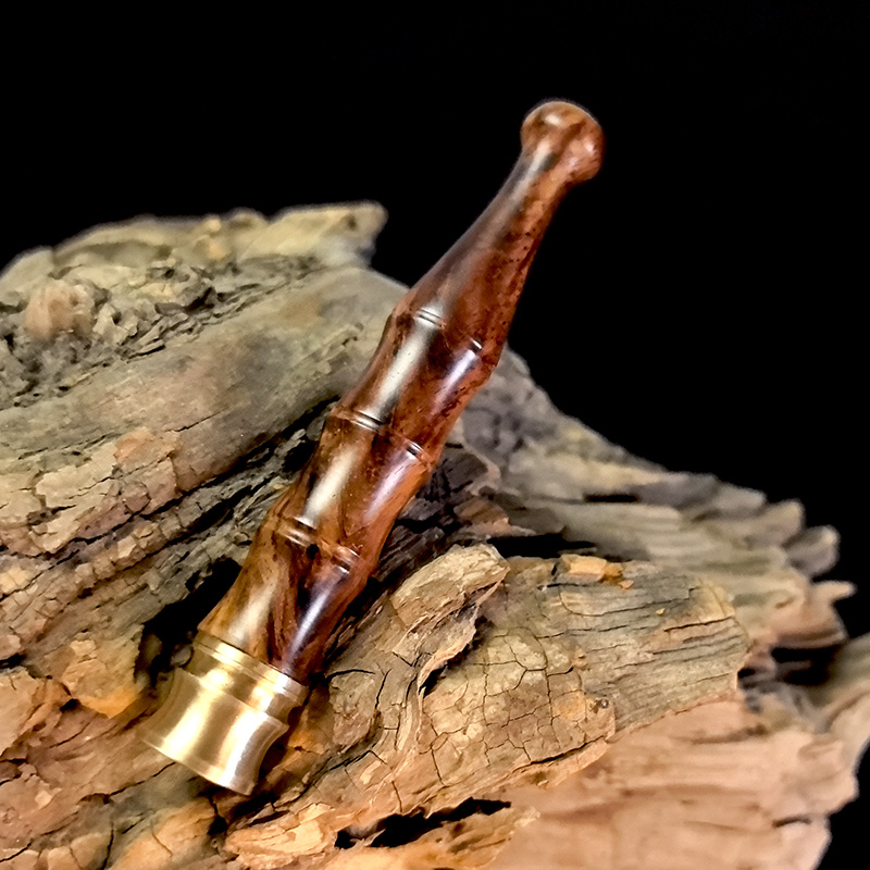 黄花梨烟嘴粗中细三用雕刻竹节红木过滤嘴金属拉杆滤芯循环用礼品