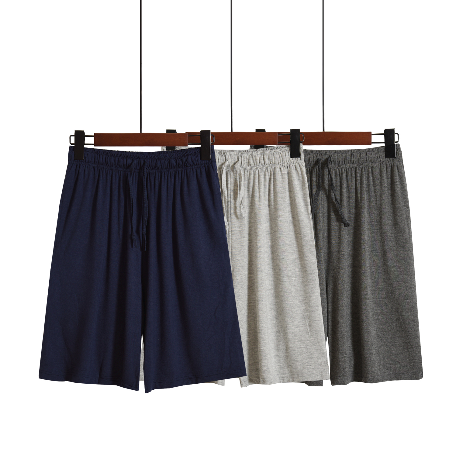 男款短裤夏季薄款莫代尔家居短裤宽松大码睡裤休闲运动五分裤