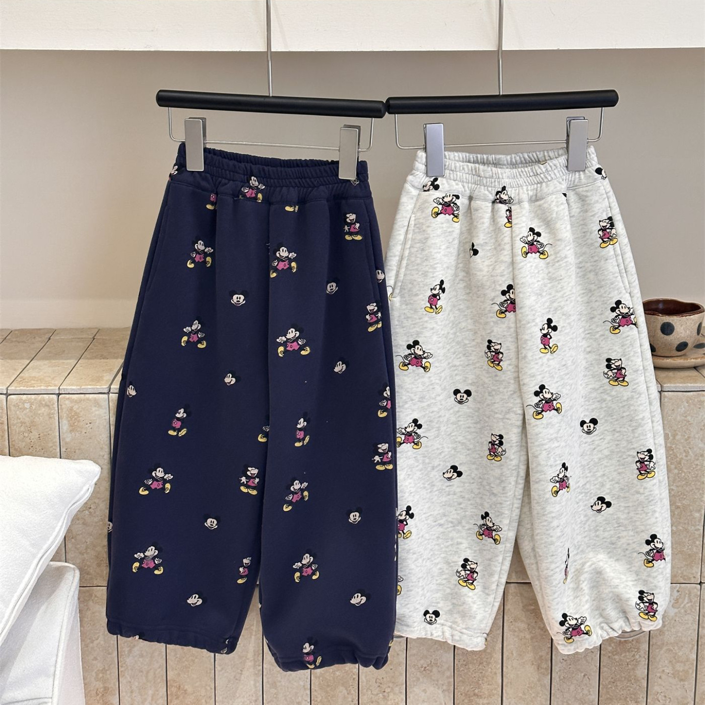 男童裤子冬季新款儿童韩版满印卡通休闲裤男孩加绒百搭运动卫裤潮