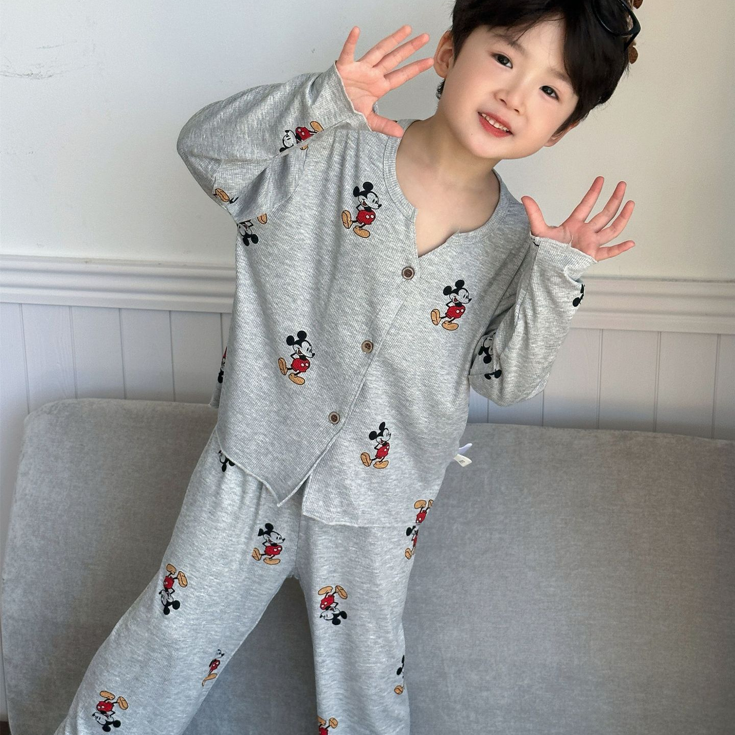 儿童秋季可爱卡通亲子家居服套装