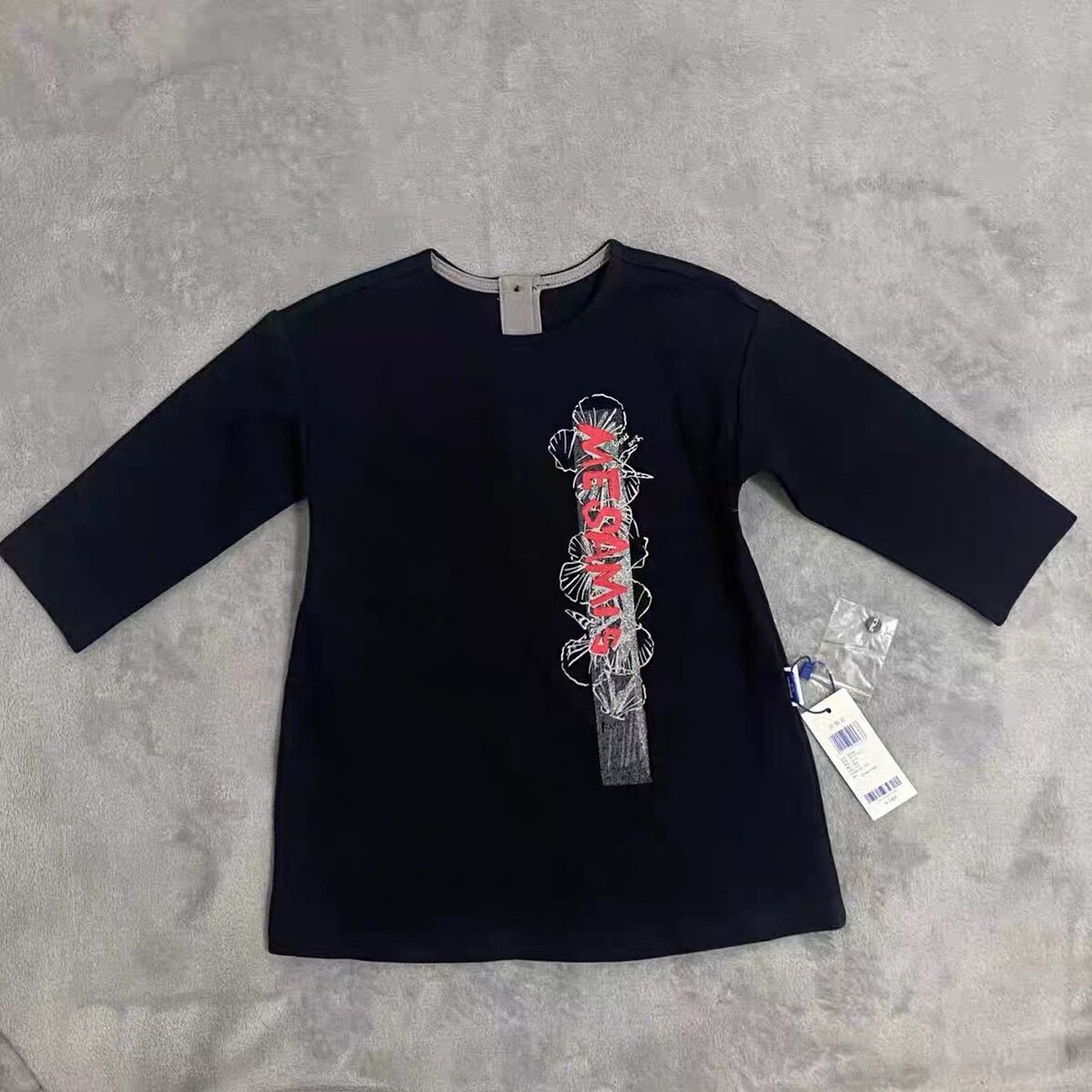 GTQ57蒙蒙M米清仓折扣春秋长袖针织裙女童卫衣T恤连衣裙子8090100