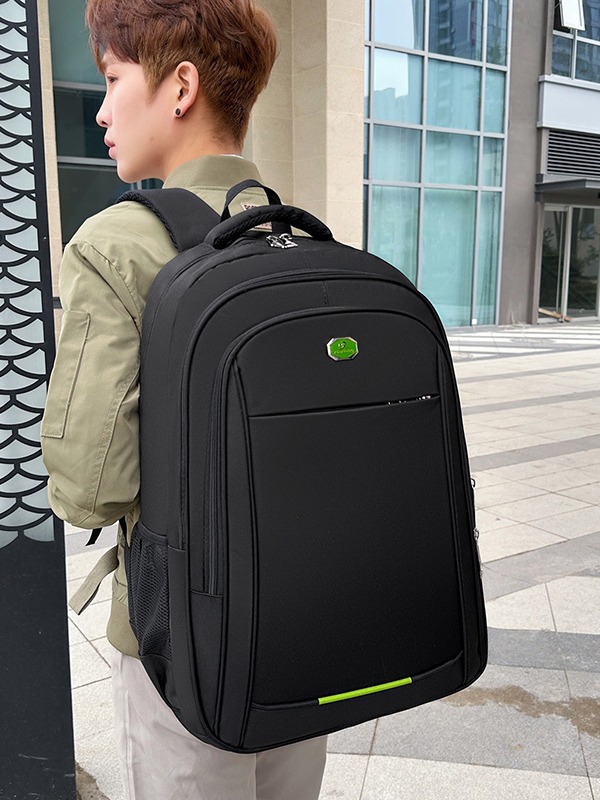 纯色商务休闲风双肩包跨境新款牛津布大容量电脑背包旅行出差背包