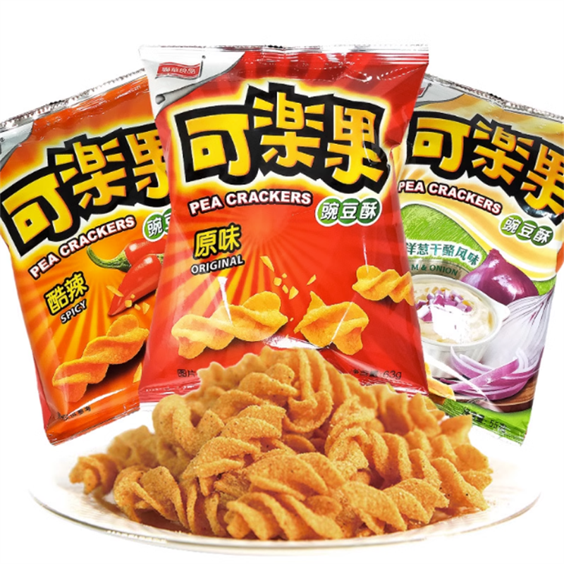 一份包邮联华可乐果碗豆酥原味/辣味/洋葱味川霸麻辣