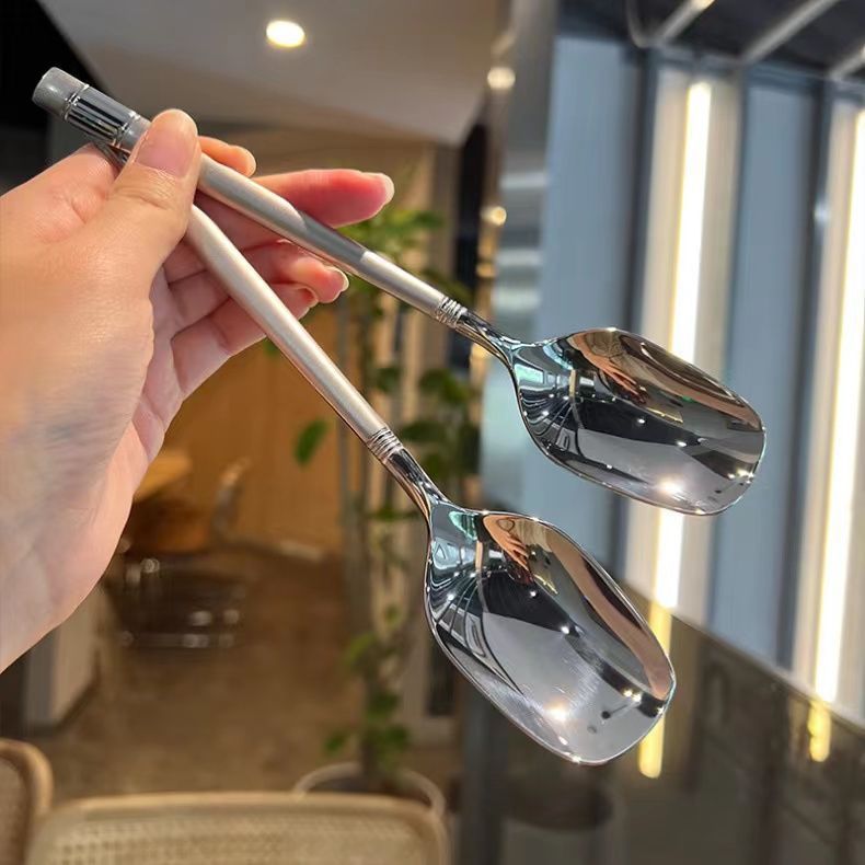 不锈钢加厚韩式家用方头勺