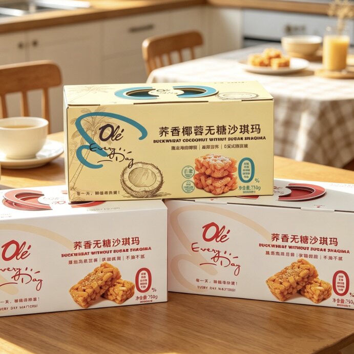 OleEvery Day荞香无糖沙琪玛 原味椰蓉沙琪玛 不加水鸡蛋和面