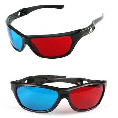 红蓝3D眼镜手机投影电脑电视通用红蓝格式3D影片专用3d立眼镜