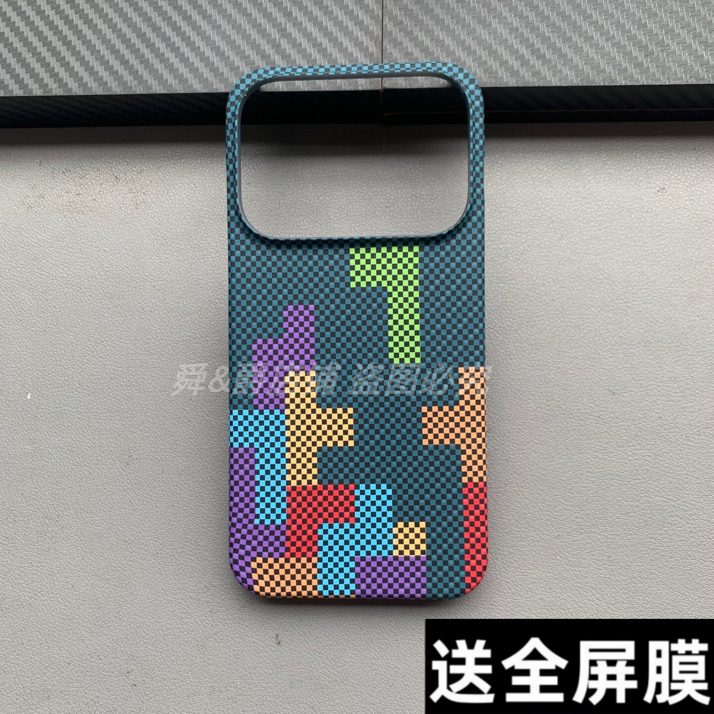 OPPOFindX9SPro手机壳适用FINDX9SPRO凯夫拉碳纤维纹新款俄罗斯方块无边框半包硬壳超薄外壳高级感保护套