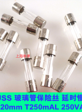 BUSS BUSSMANN保险丝S506-250-R玻璃管慢断250V T250MA 5X20mm UL