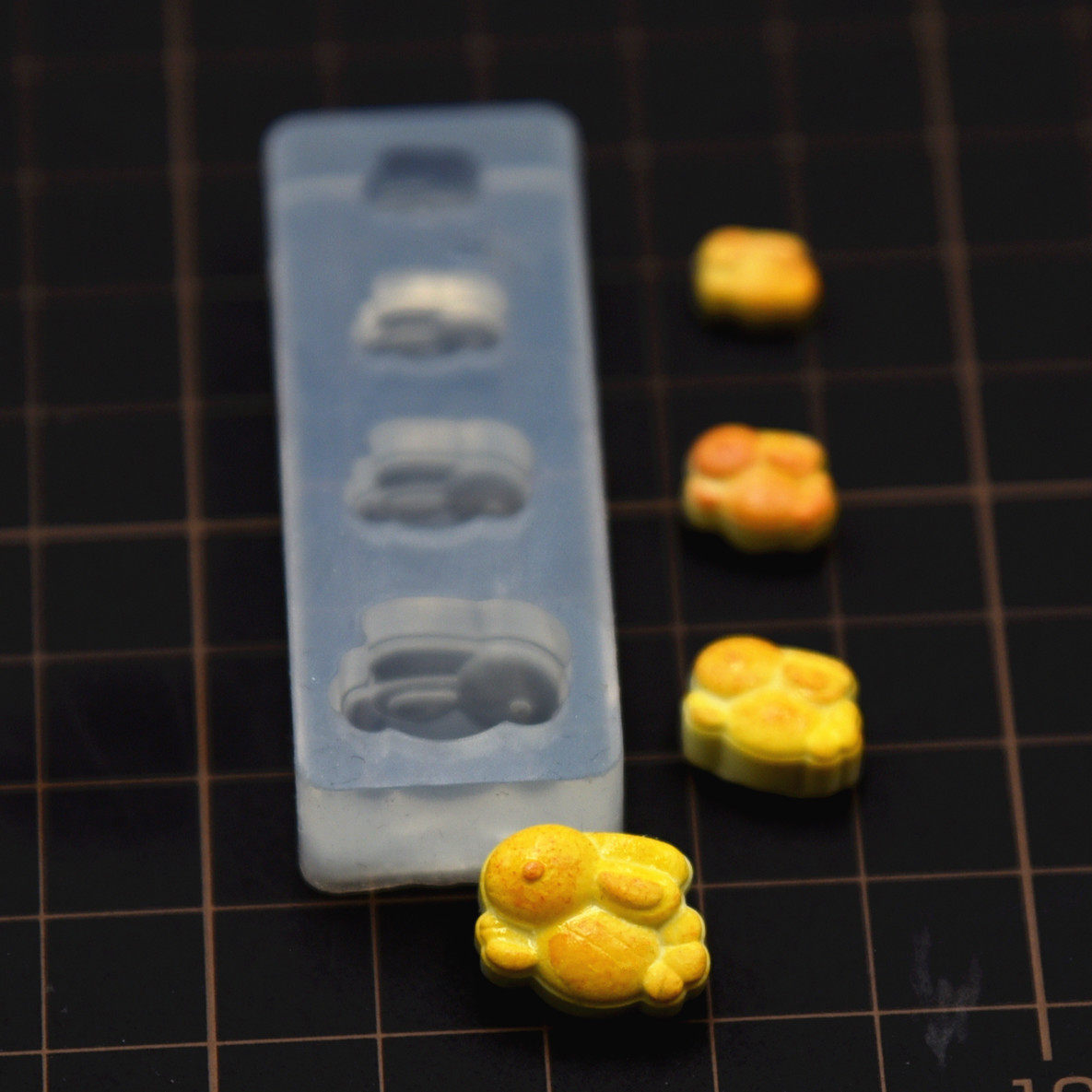 微缩中秋节兔子diy月饼硅胶模具 超轻粘土树脂土硅胶迷你月饼模