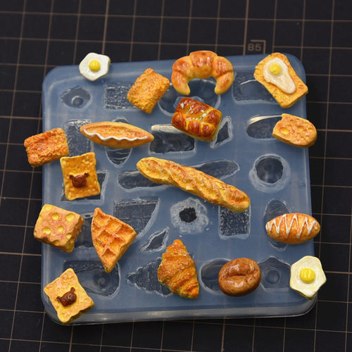 diy粘土硅胶仿真面包模具