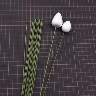 树脂粘土花艺土纸包铁丝花杆 台湾翻糖花艺人偶多肉通用常用花茎