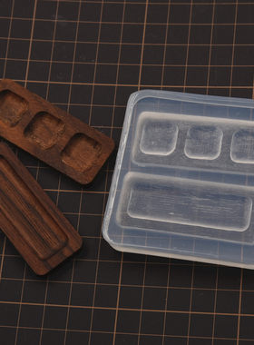 微缩食玩胡桃木托盘 diy超轻粘土点心水果面包寿司托盘硅胶模具