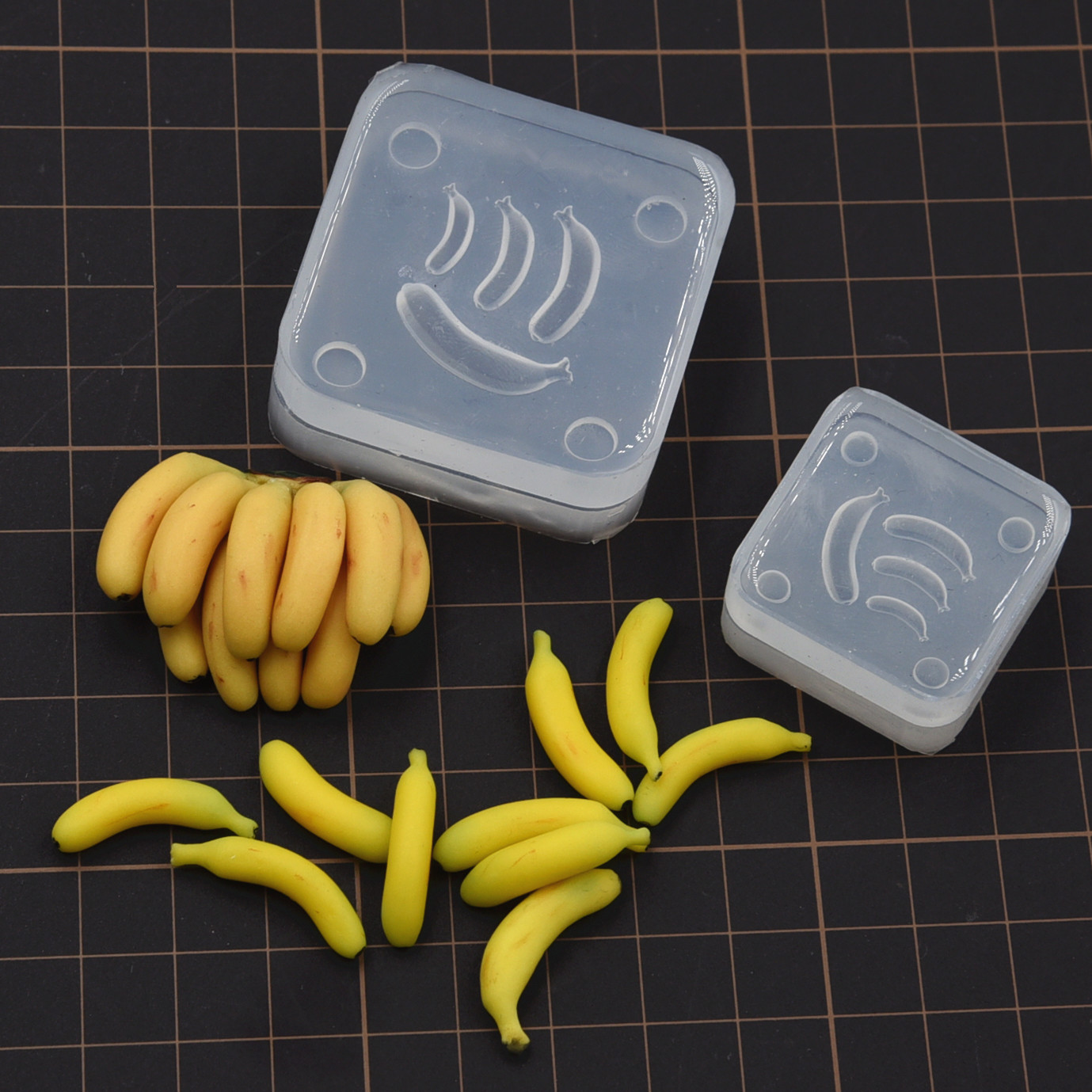 diy手工粘土软陶微缩水果食玩硅胶模具 水果香蕉迷你diy硅胶模具