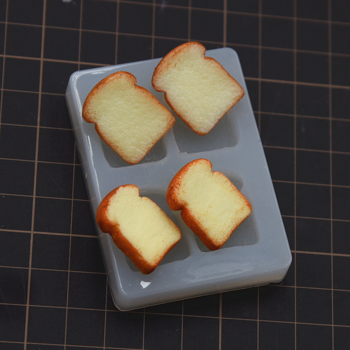 微缩食玩面包系列吐司面包 迷你diy硅胶模具面包超轻粘土软陶模具