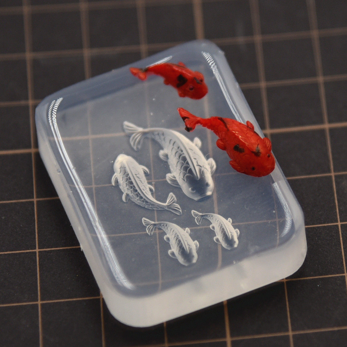 迷你DIY微缩锦鲤软陶滴胶模