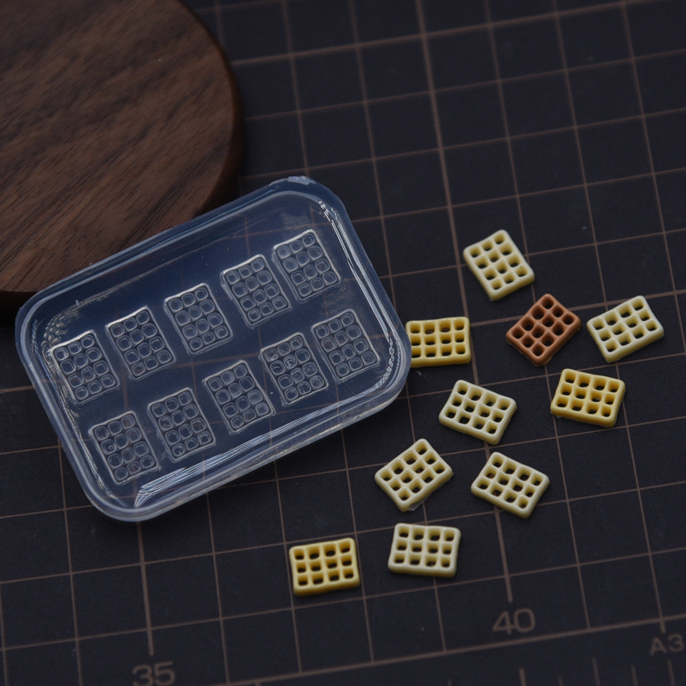 微缩迷你食玩曲奇饼干模 仿真软陶粘土diy饼干娃娃屋硅胶模具