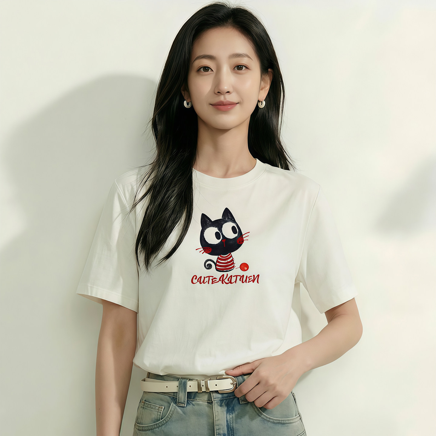 纯棉t恤女短袖2026新款爆款韩版百搭宽松显瘦半袖白色体恤上衣夏