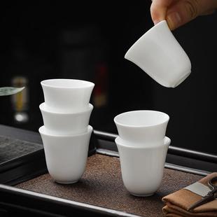 小茶杯德化陶瓷品茗杯满40ml功夫茶具家用中国白德化陶瓷高档茶杯
