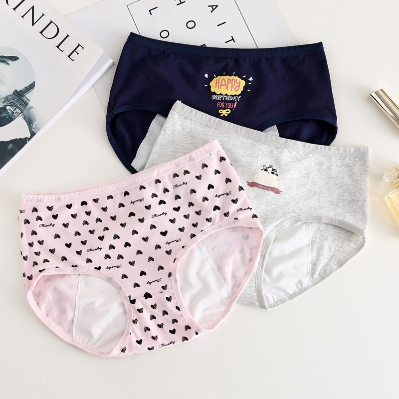 女童生理期内裤防漏中大童13纯棉12-15-16岁学生14儿童经期三角裤