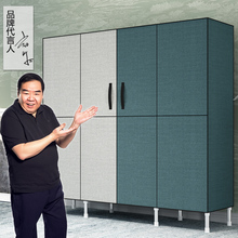 简易钢管加粗加厚家用经济布衣柜1