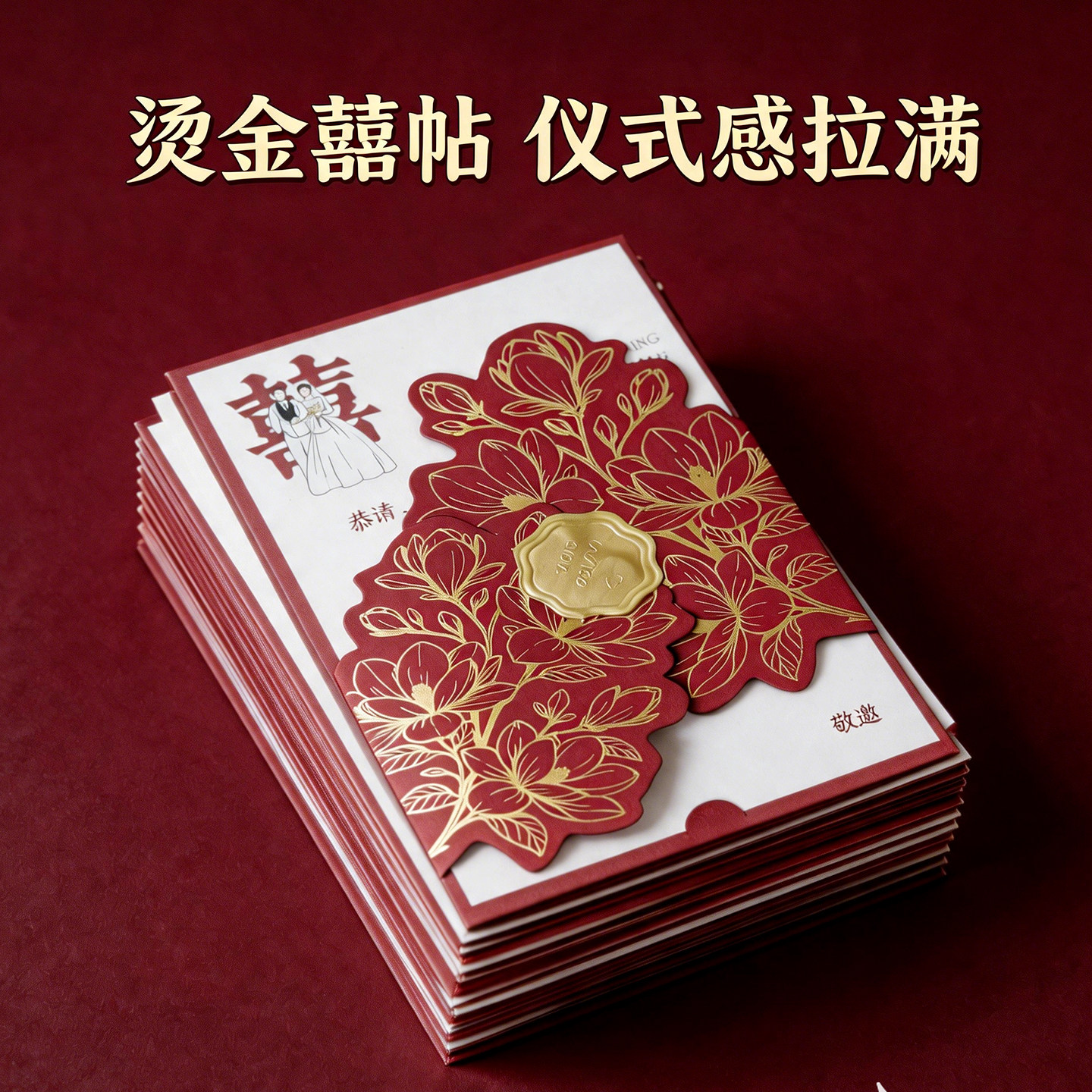 请帖结婚邀请函请柬结婚专用送日子喜帖2026新款定制打印纸质卡片