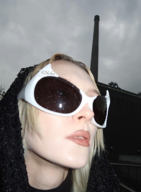 y2kslut欧美辣妹小众设计感赛博朋克个性时尚走秀墨镜太阳眼镜