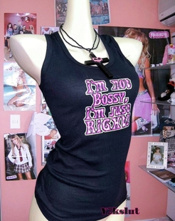 y2kslut原创设计90s涉谷辣妹字母印花修身加长工字背心打底内搭女