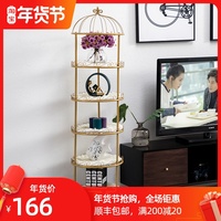 金色鸟笼鞋展示货架子落地工艺铁置物服装店包包橱窗收纳卧室包邮