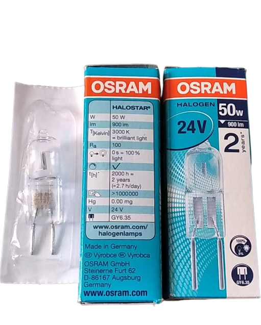 欧司朗64435 64445U24V50W20W 卤钨灯米泡光学显微镜投影仪光源