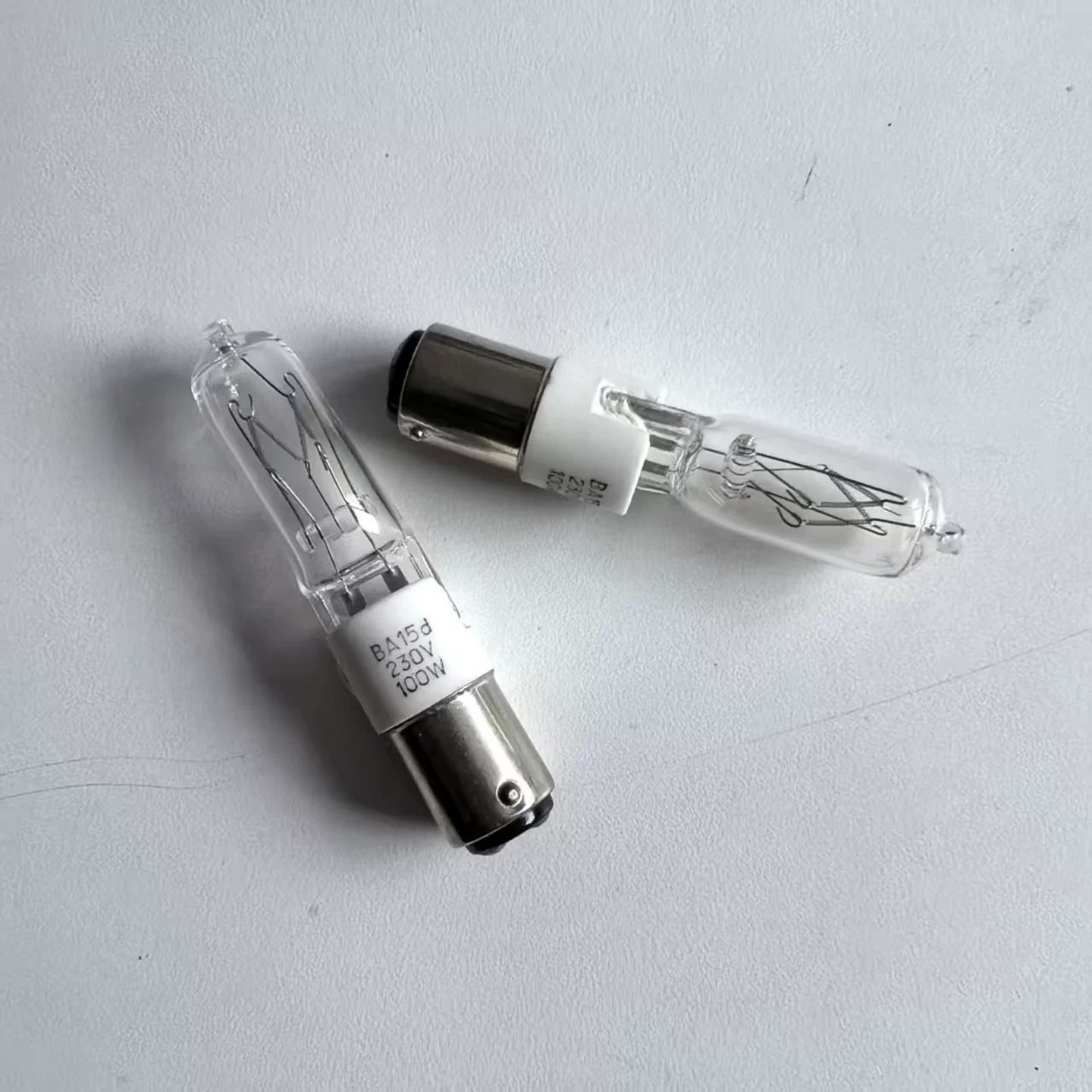 JD BA15D两触点100W150W透明磨砂钨丝光源灯泡