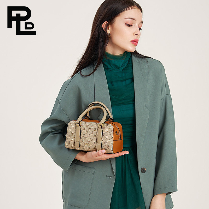 PLD保兰德真皮女包2020新款手提包单肩斜挎包包小波士顿包枕头包