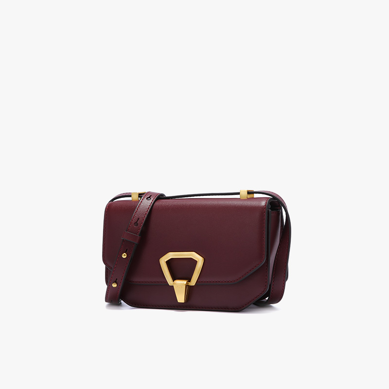 PLD保兰德真皮2020新款贝壳锁扣女包OL单肩包斜挎包时尚小方包