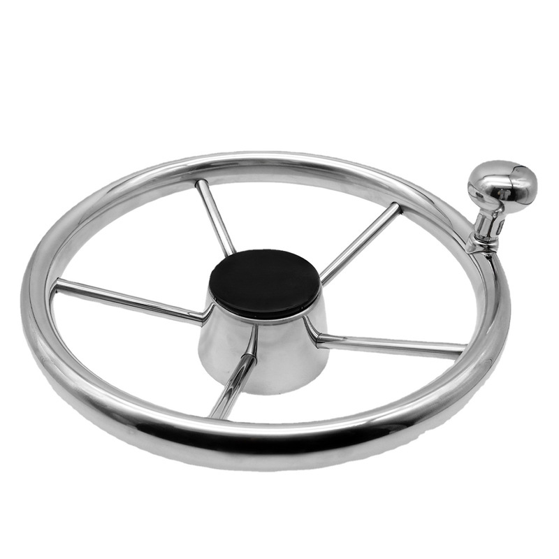 船用304不锈钢方向盘助力球钓鱼艇游艇方向盘五金配件液压舵机u.