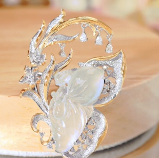 花仙子稻穗许愿上上签道路顺遂仙气满满翡翠吊坠项链（已结缘）