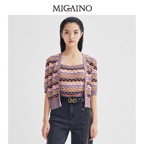 条纹夏季时尚内搭打底针织背心