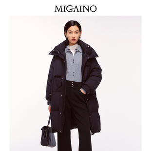 防风保暖轻奢羽绒外套MO42IB043 新款 Migaino曼娅奴女装 2024年冬季