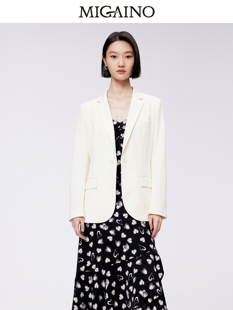 Migaino曼娅奴西装女2023年秋冬新款通勤干练时尚西服MN42SS084