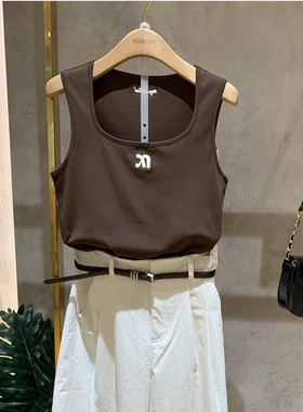曼娅奴商场专柜2025年夏装上衣T恤无袖打底背心MP22RA050