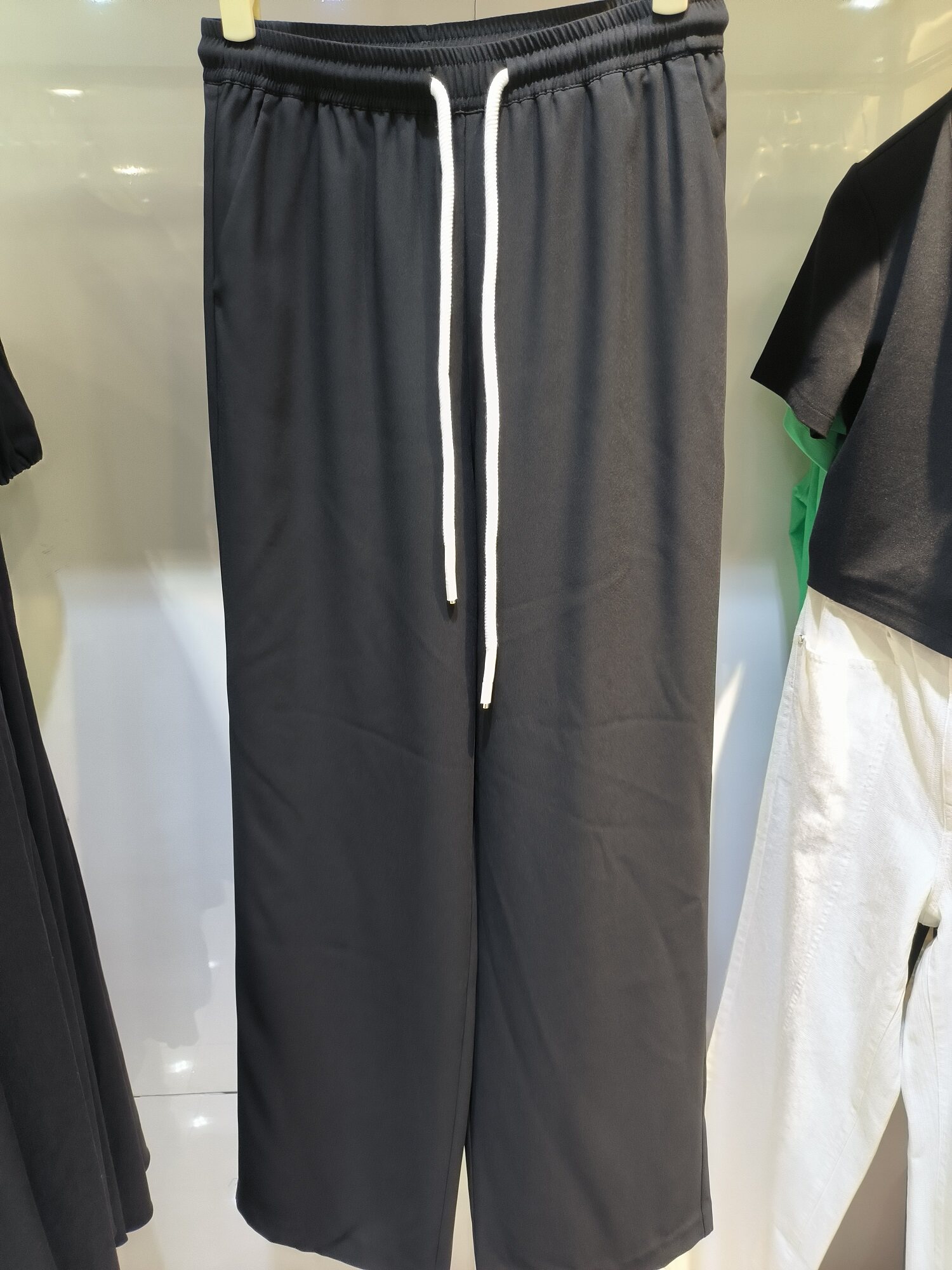 【曼娅奴专柜】2023夏款简约系带阔腿裤mn22bc049-吊牌价598