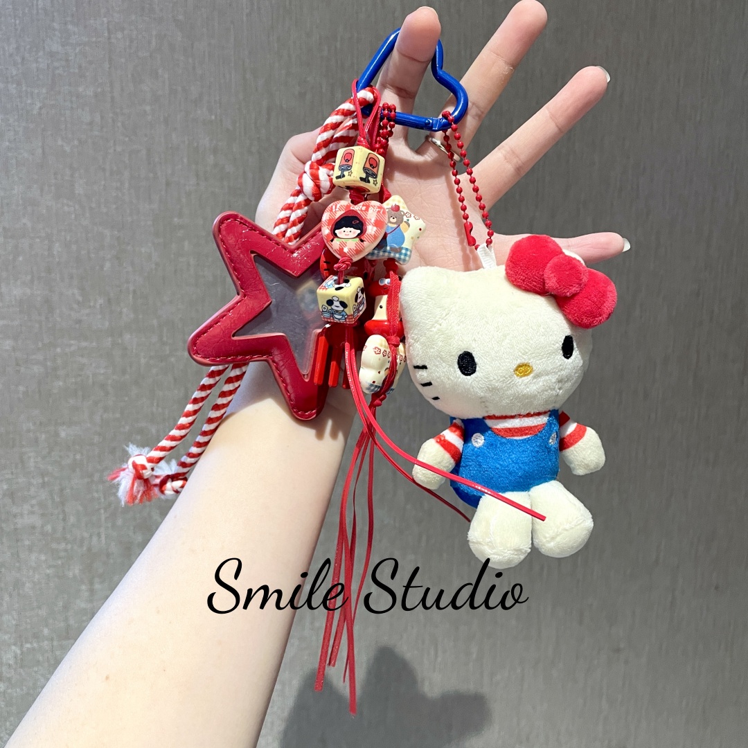 hellokitty毛绒凯蒂猫kt挂饰包挂