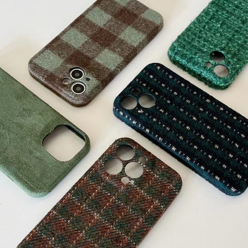 森林小香风高级暗夜绿秋冬手机壳