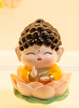 佛祖欢喜小神仙车载桌面摆件