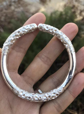 铜镀银祥云如意金箍棒手镯实心