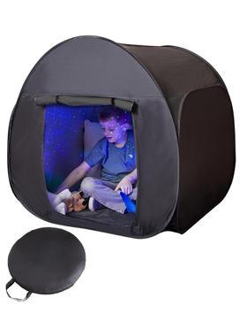 全遮光帐篷儿童黑色感官高弹性钢丝折叠速开户外室内安全屋单层帐
