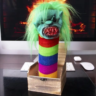 开箱吓人恶搞玩具惊吓盒子恐怖整蛊礼物小丑恶作剧搞笑吓一跳墨盒