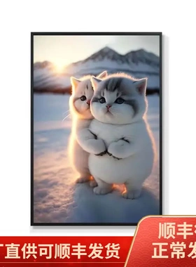 可爱猫咪装饰画公寓样板间宠物店