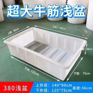 牛筋水箱长方形浅盆胶盆养鱼卖鱼养龟盆花坛水方桶储水养殖箱箱子