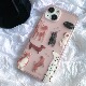 磨砂透粉色可爱狗狗适用苹果16promax手机壳iphone15Pro硅胶14Plus软壳13新款 12小众11Promax创意15保护套