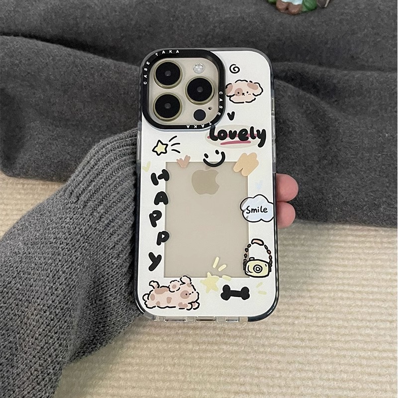 适用宇苹果iPhone14promax手机壳拍立得小狗可放小卡照片13Pro新款7/8plus高级感11Pro防摔12/11保护套xr/xs怎么样,好用不?